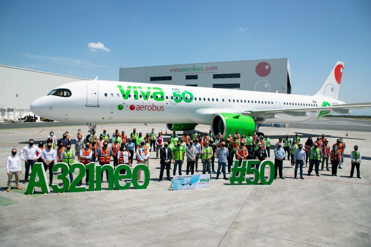 Viva Aerobus recibió su aeronave número 50 y afianza su crecimiento