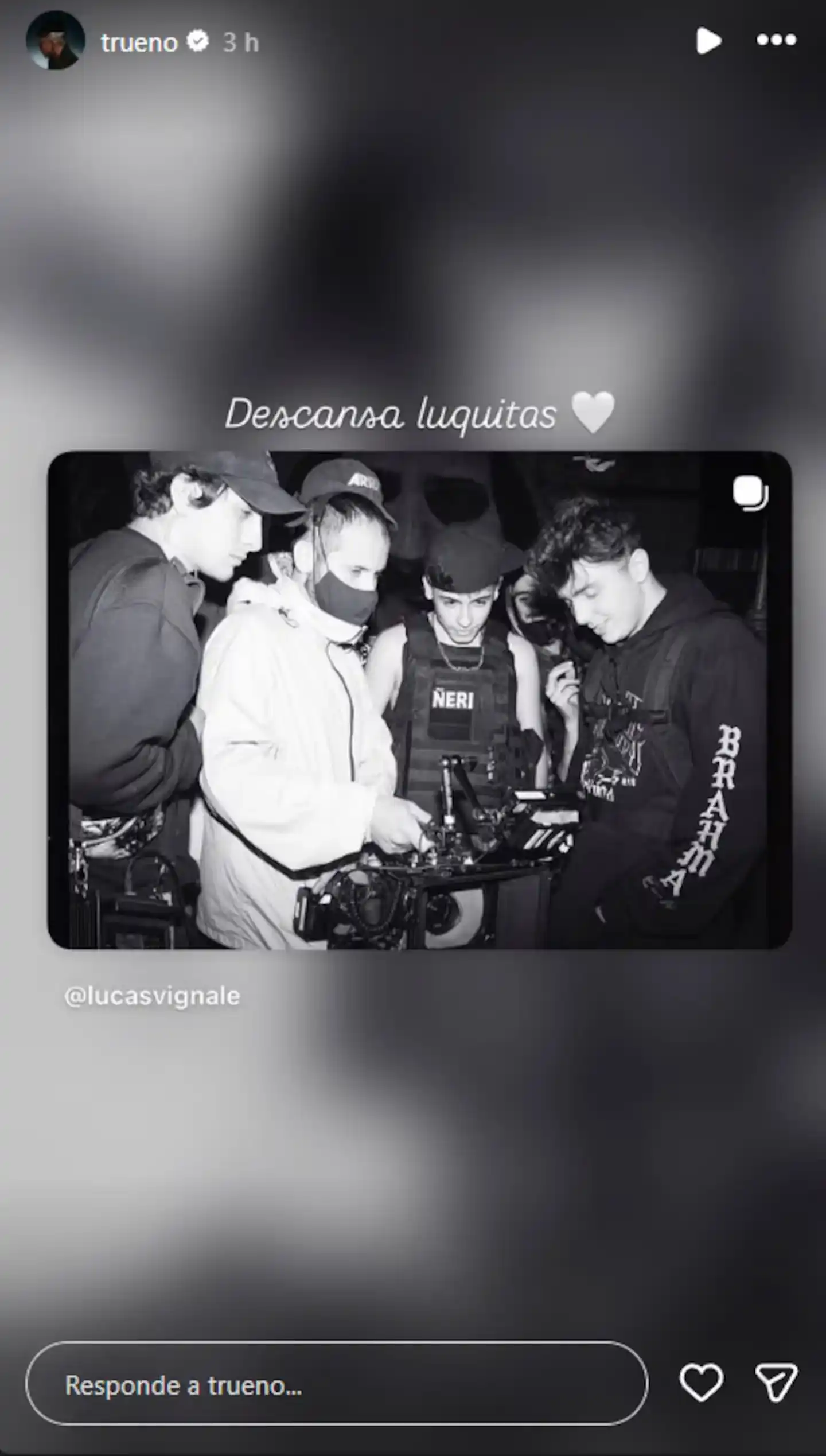 Bizarrap, Nicki Nicole y Trueno despidieron a Lucas Vignale, - 4