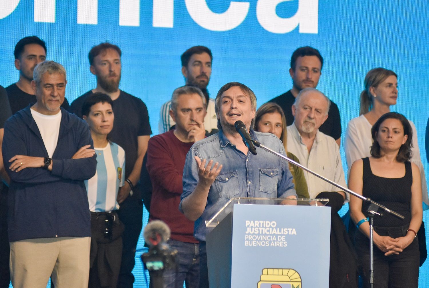 Máximo Kirchner, durante el acto de ayer en Mar del Plata.