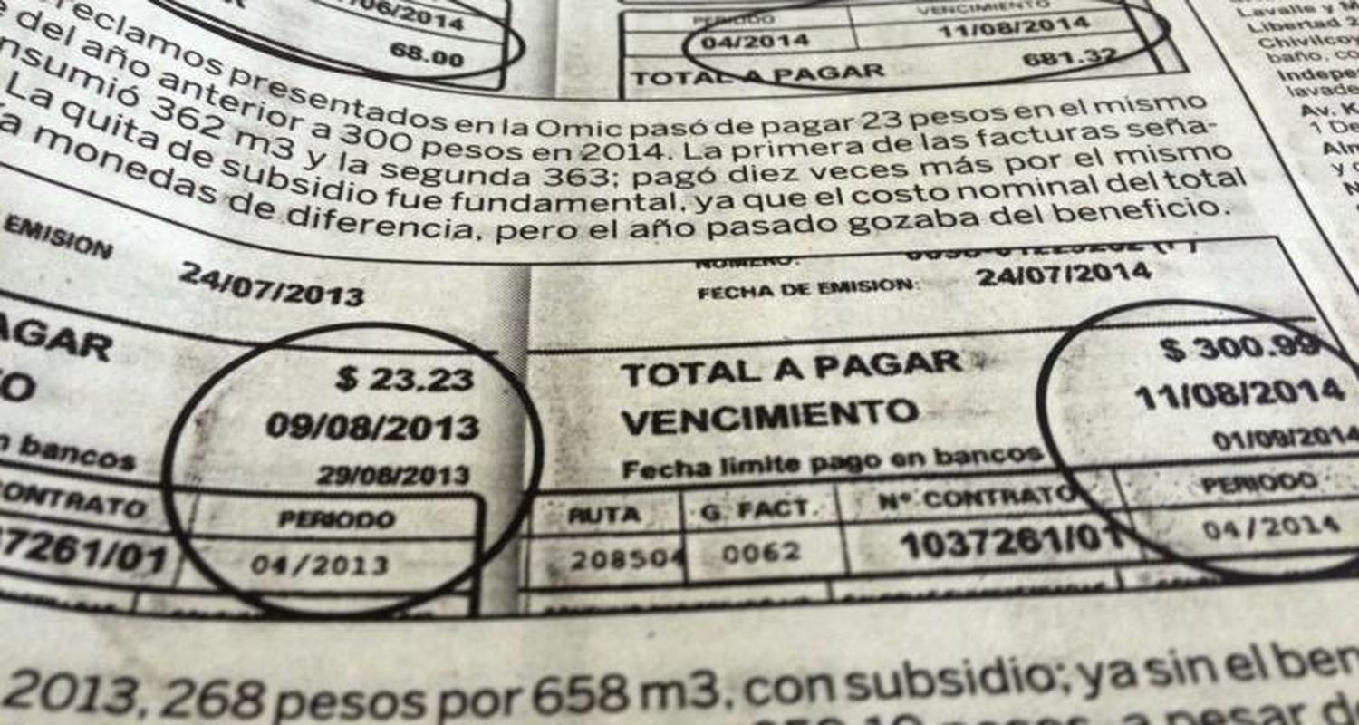Enviaron la primera tanda de reclamos por aumento del gas