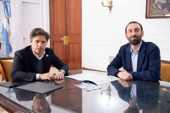 Kicillof recibió al precandidato a Intendente de Hurlingham Damián Selci