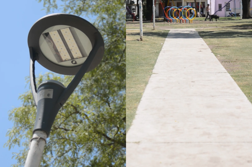 Avanza la remodelación de la Plaza de la Paz, en el barrio Guillermo Lehmann