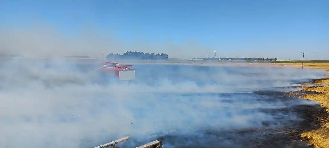 Se prendieron fuego 18 hectáreas de rastrojo