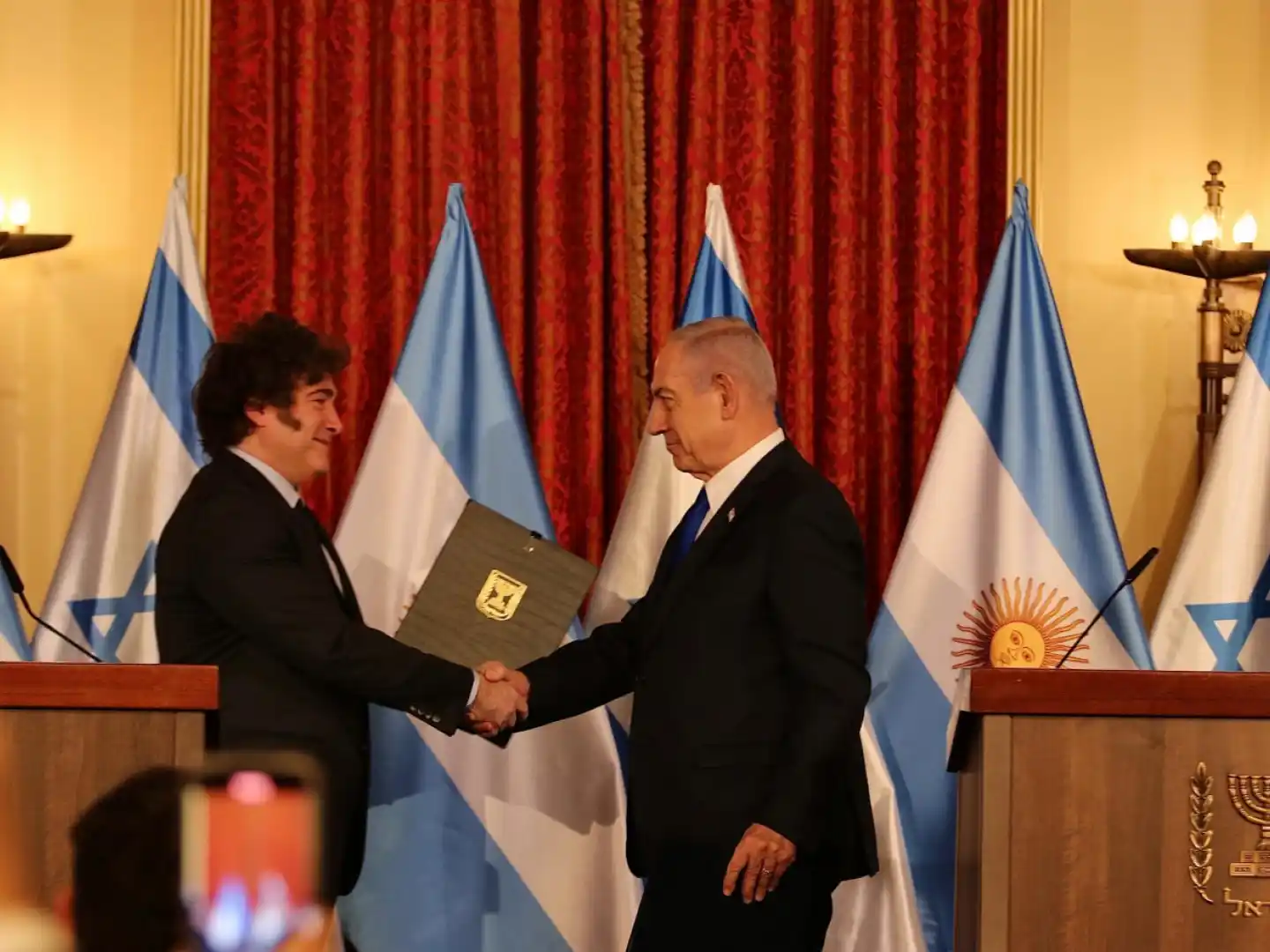 Javier Milei y Benjamin Netanyahu.