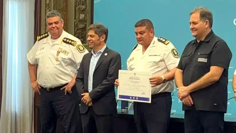 Acto. Kicillof y Alonso, junto a Orellano