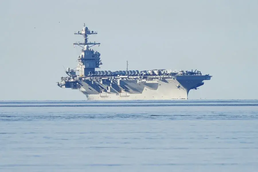 El portaaviones  USS Gerald Ford, el más grande de Estados Unidos, llegó a aguas del Caribe. EFE