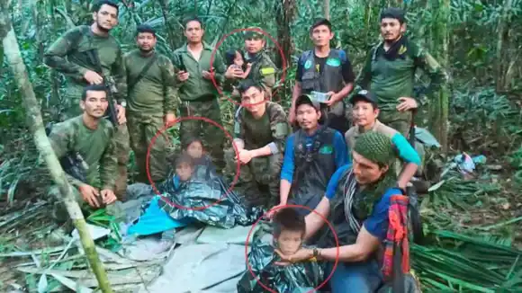 ¡LOS MILAGROS EXISTEN! Rescatan con vida los 4 niños que estaban desaparecidos en la selva (+Foto)