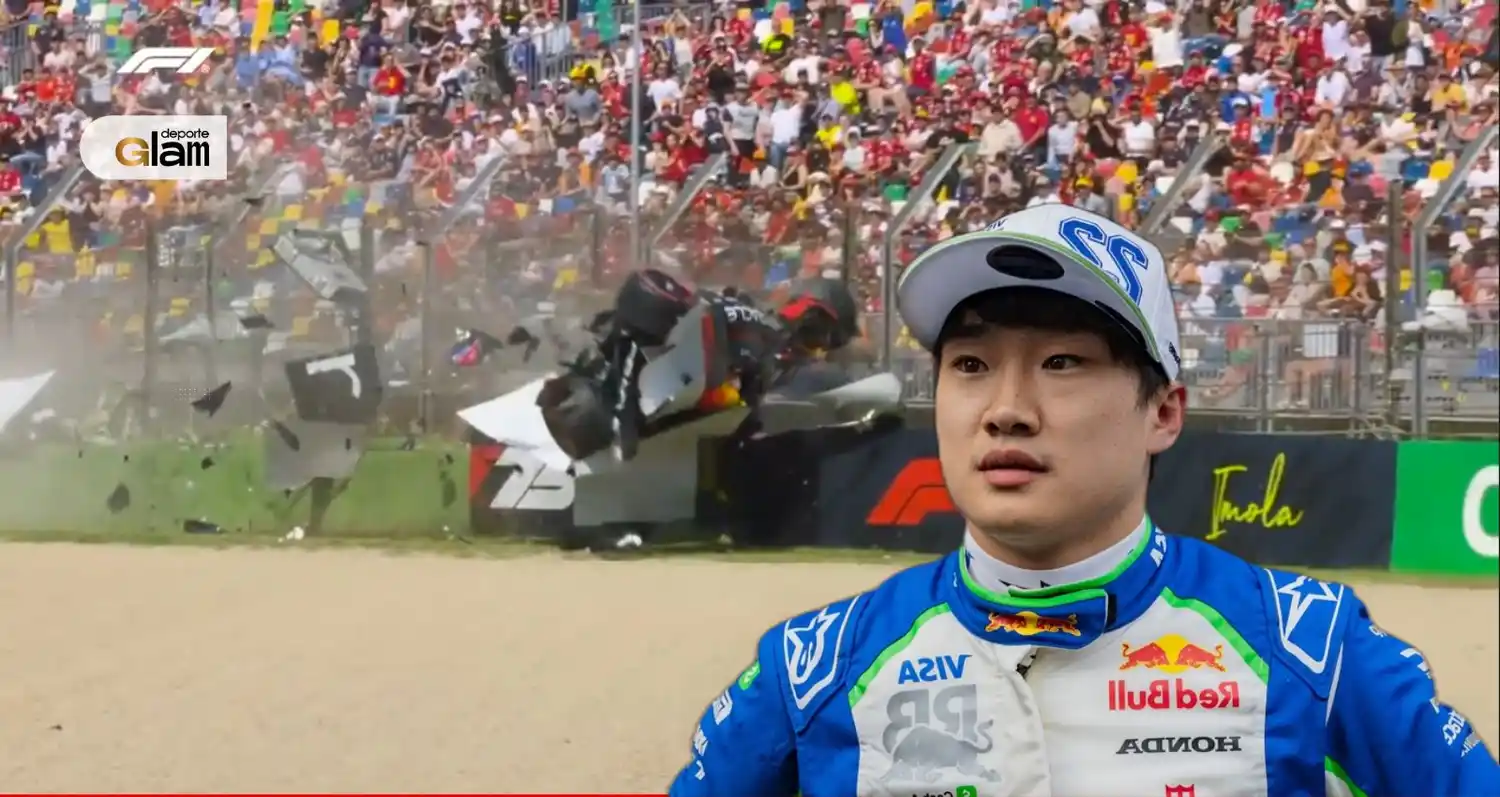 Yuki Tsunoda protagonizó un escalofriante choque
