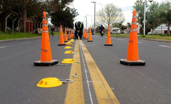 Continúan desarrollando tareas de demarcación, señalización y construcción de rampas