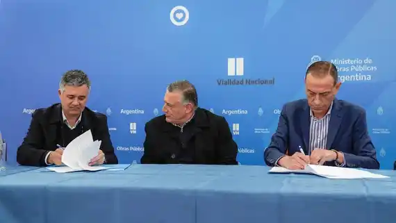 Se firmó el contrato de obra para avanzar en la variante Las Flores – Ruta 30 sobre la Ruta Nacional 3