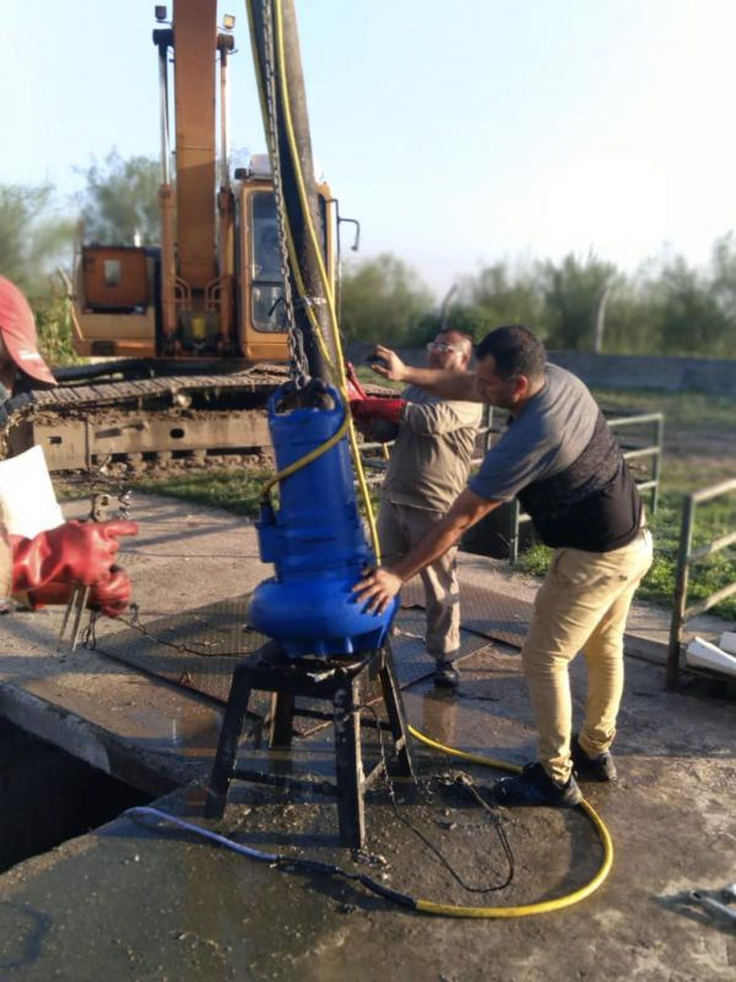 Obras Sanitarias reparó la estación de bombeo