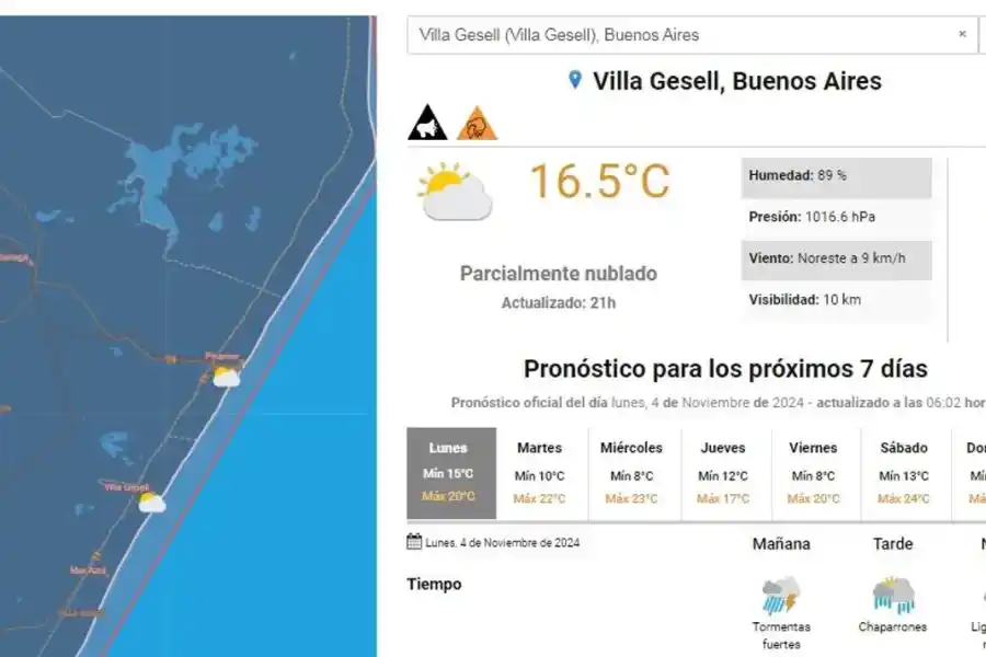 Alerta naranja y aviso a 