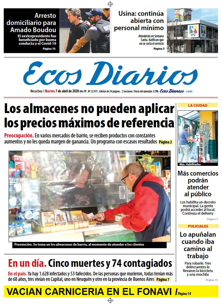 Tapa del 7 de abril de 2020