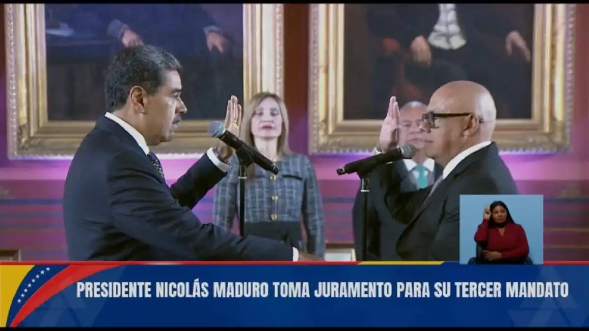 MADURO JURÓ como presidente para su tercer mandato: «será un período de la paz y la democracia» (+Cronología y fotos)