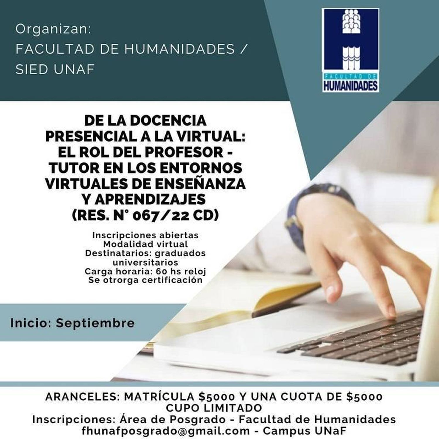 Comenzó la preinscripción para nueva cohorte 
de la Especialización en Docencia Universitaria