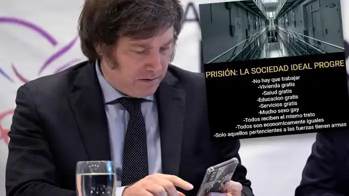 Milei comparó la vida en la cárcel con el socialismo burlándose de la homosexualidad y los abusos a los presos
