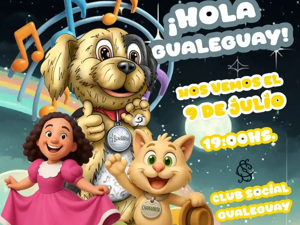 “Huellitas, Música y Amigos” llega a Gualeguay con un musical para toda la familia