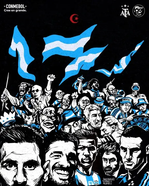 La imagen compartida por la Conmebol en la previa al debut de Argentina en el Mundial 2026.