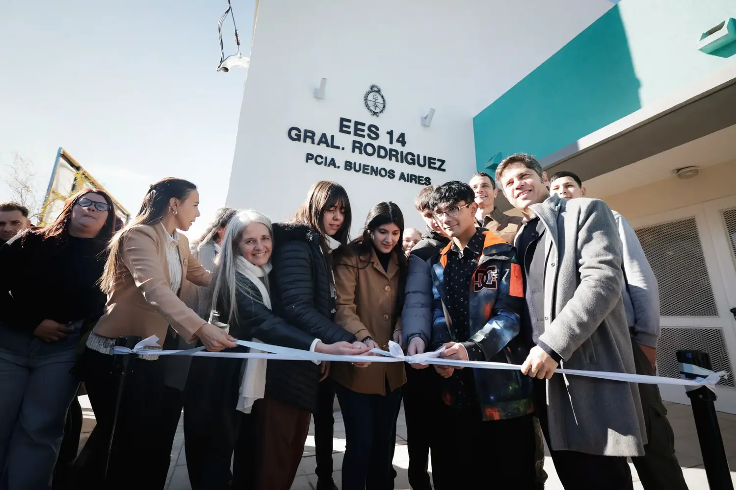 Kicillof en la inauguración de los edificios escolares de General Rodríguez