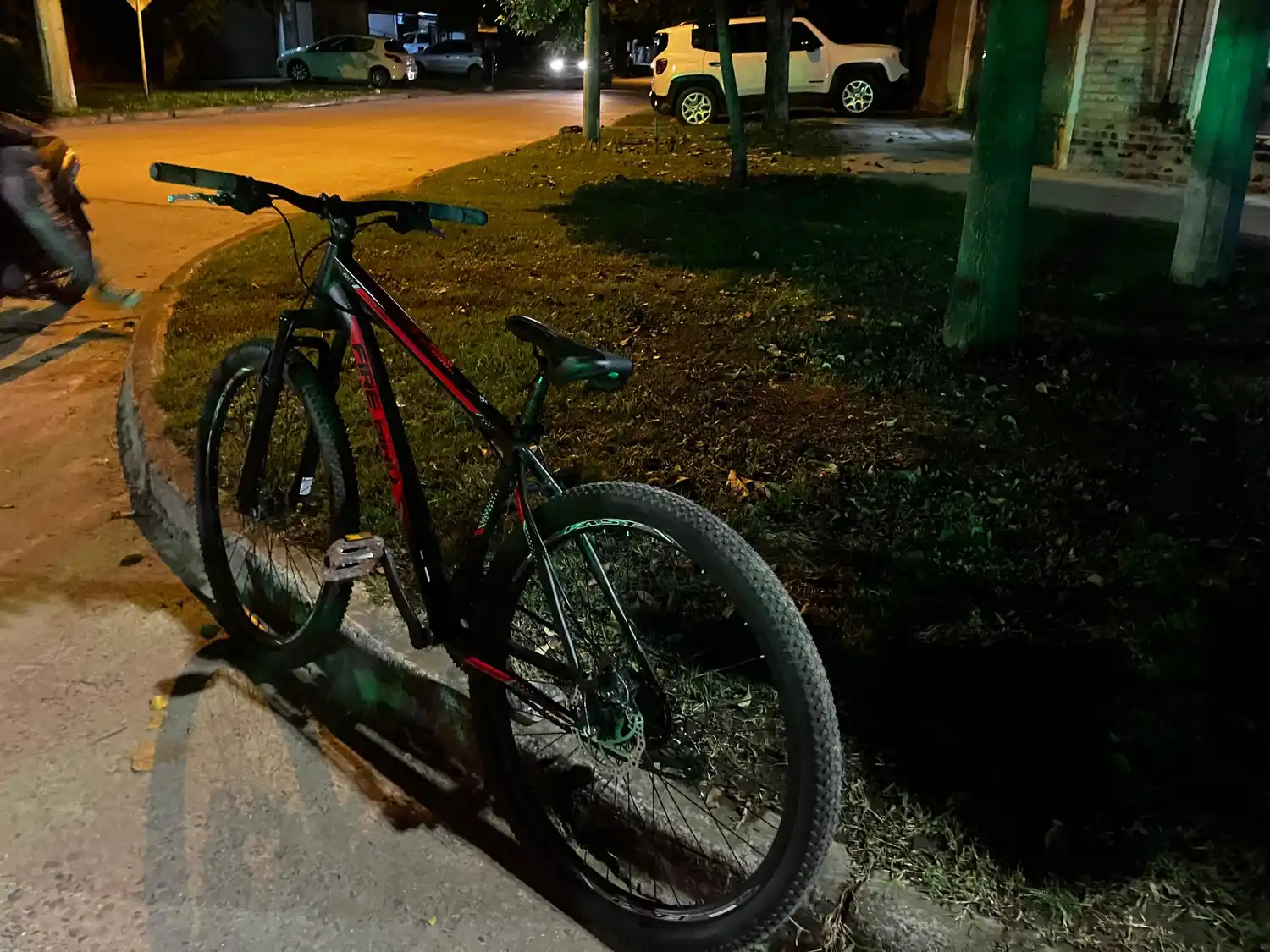 La bicicleta en que se movilizaba la joven accidentada.