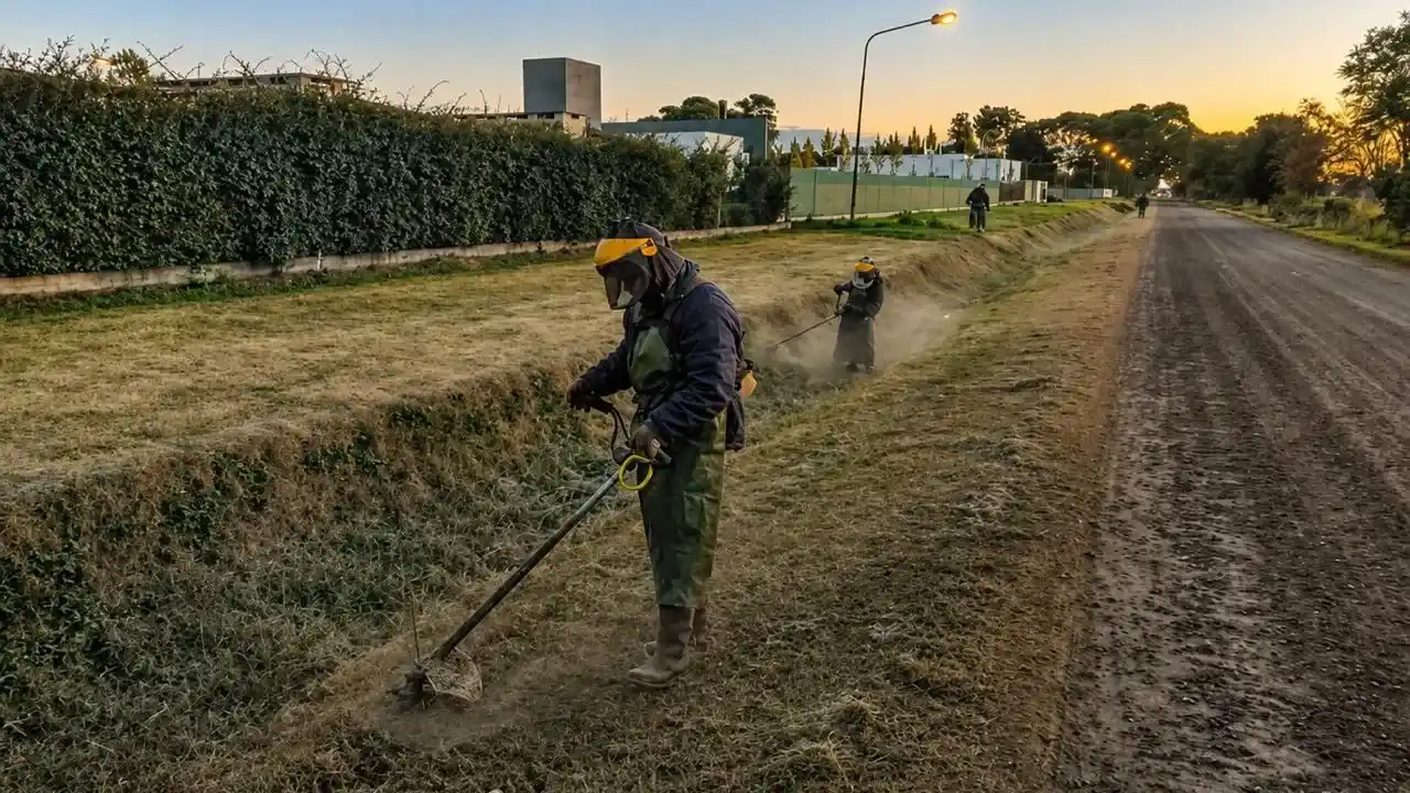 Intensifican el mantenimiento de espacios verdes con un plan rotativo en toda Rafaela