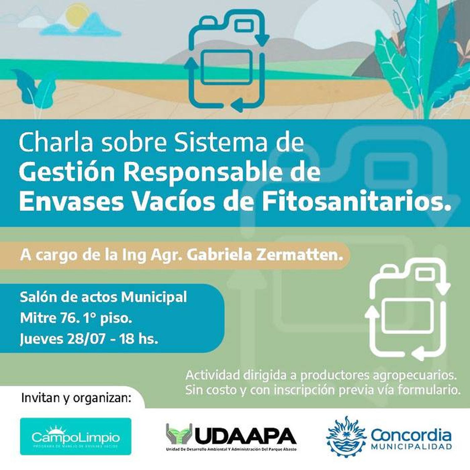 Charla sobre sistema de gestión responsable de envases vacíos de fitosanitarios