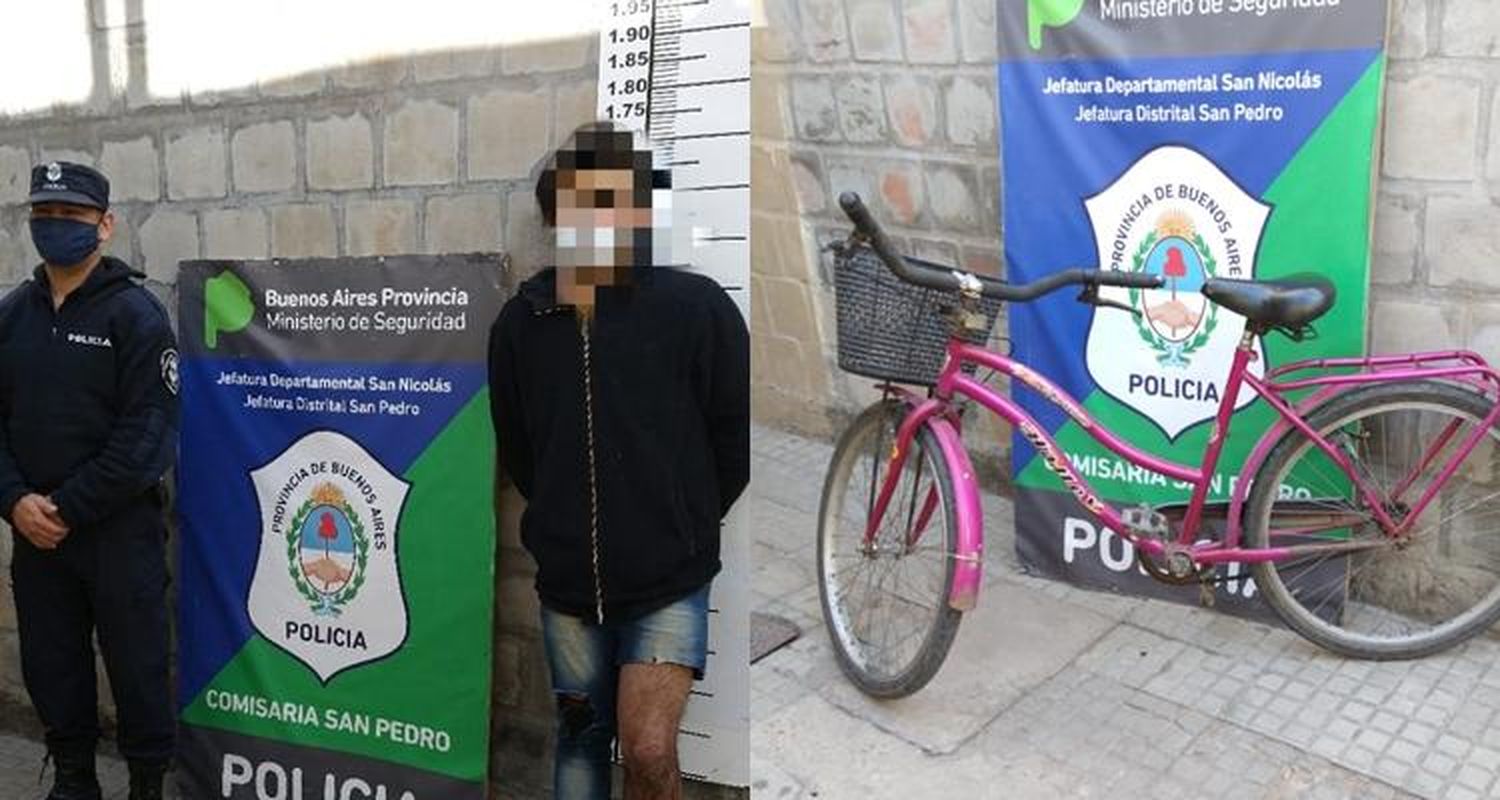 Aprehendieron a un joven que le robó la bicicleta a un trabajador de un vivero