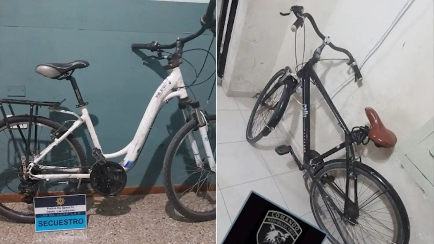 Recuperaron dos bicicletas robadas en San Carlos Centro y Esperanza