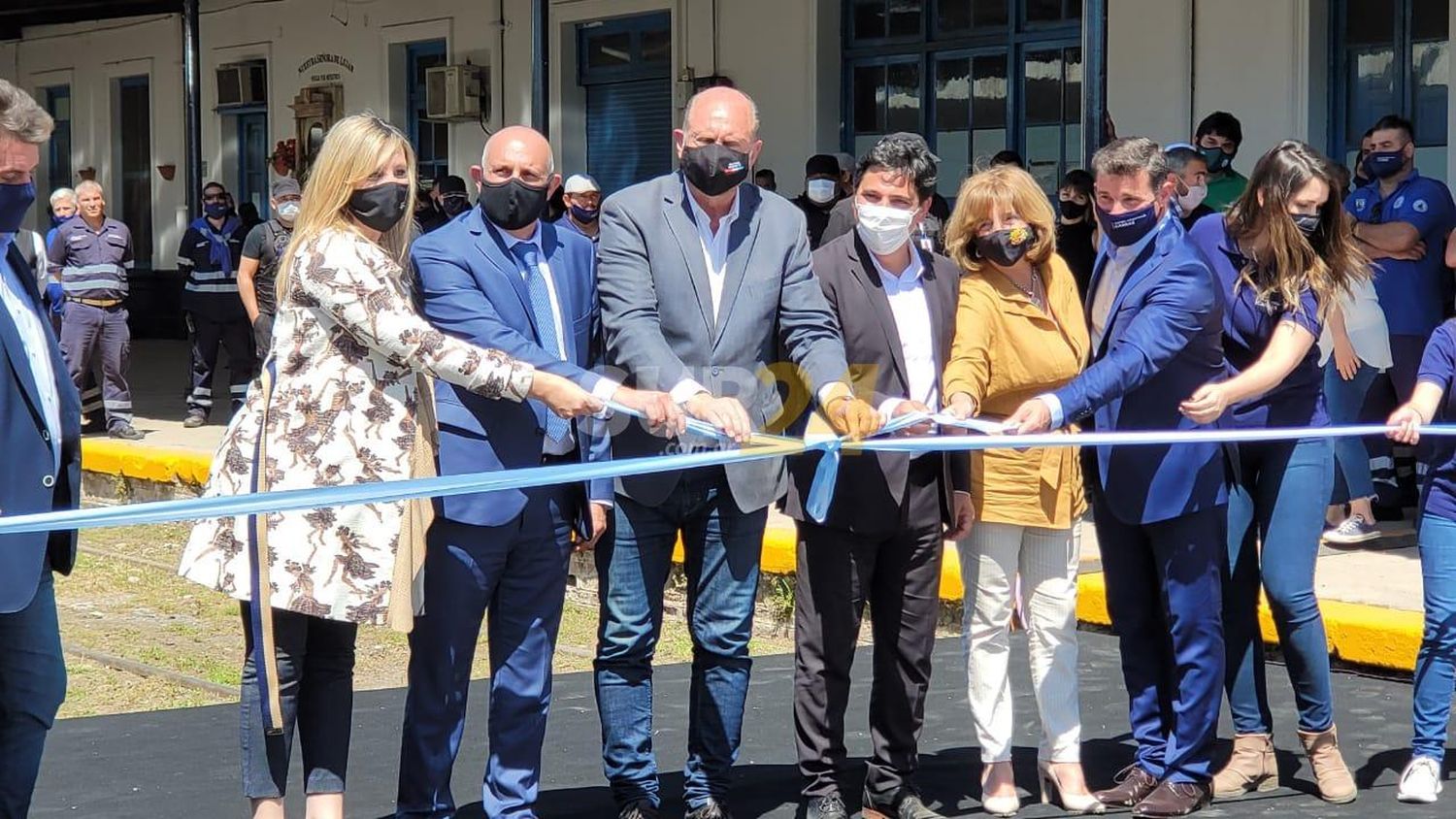 Sacnun celebró el regreso del tren a Rufino por la laguna La Picasa