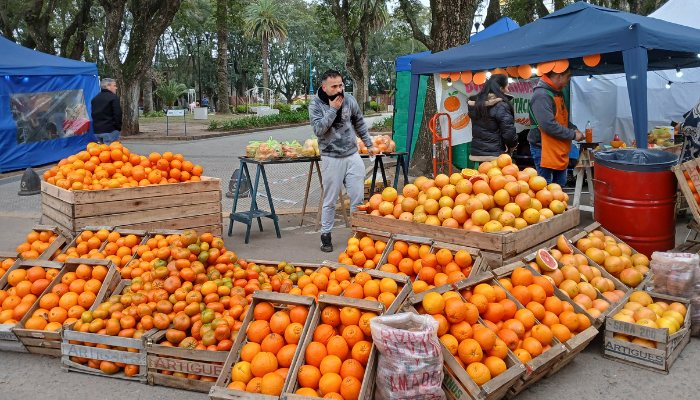 Enzo vendedor de naranjas en la fiesta
