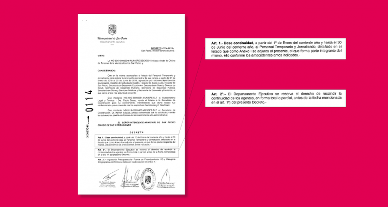 Quiénes son los más de 130 empleados municipales  a los que se les renueva el contrato cada seis meses
