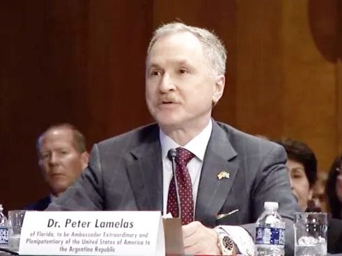 El Senado de EEUU aprobó la nominación de Peter Lamelas como embajador en la Argentina