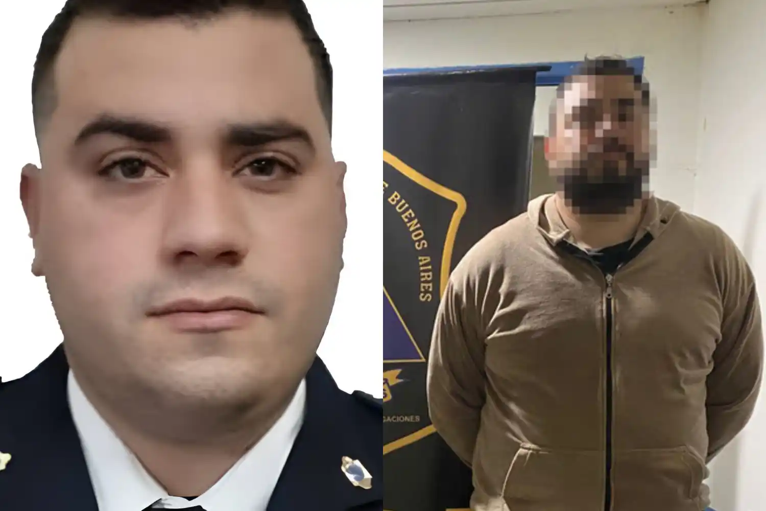 De policía a detenido, Alejo Ezequiel Moreno, acusado del crimen del jubilado Eduardo de Francesco en Zárate.