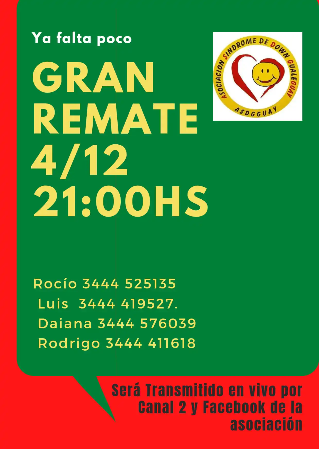  ASDGGUAY: hoy se realiza el segundo remate 