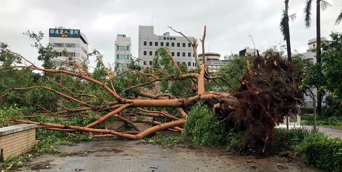 Tifón Danas en Taiwán. Crédito: @ShanghaiEye.