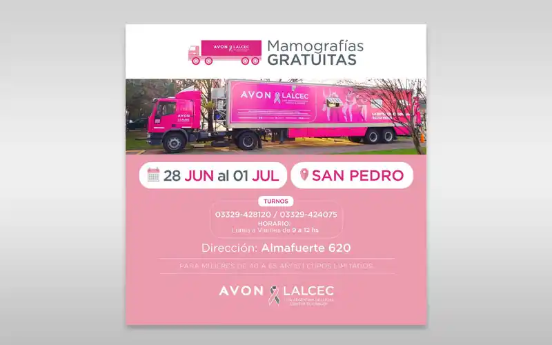 Lalcec practica mamografías gratuitas en San Pedro: los requisitos y cómo solicitar turno