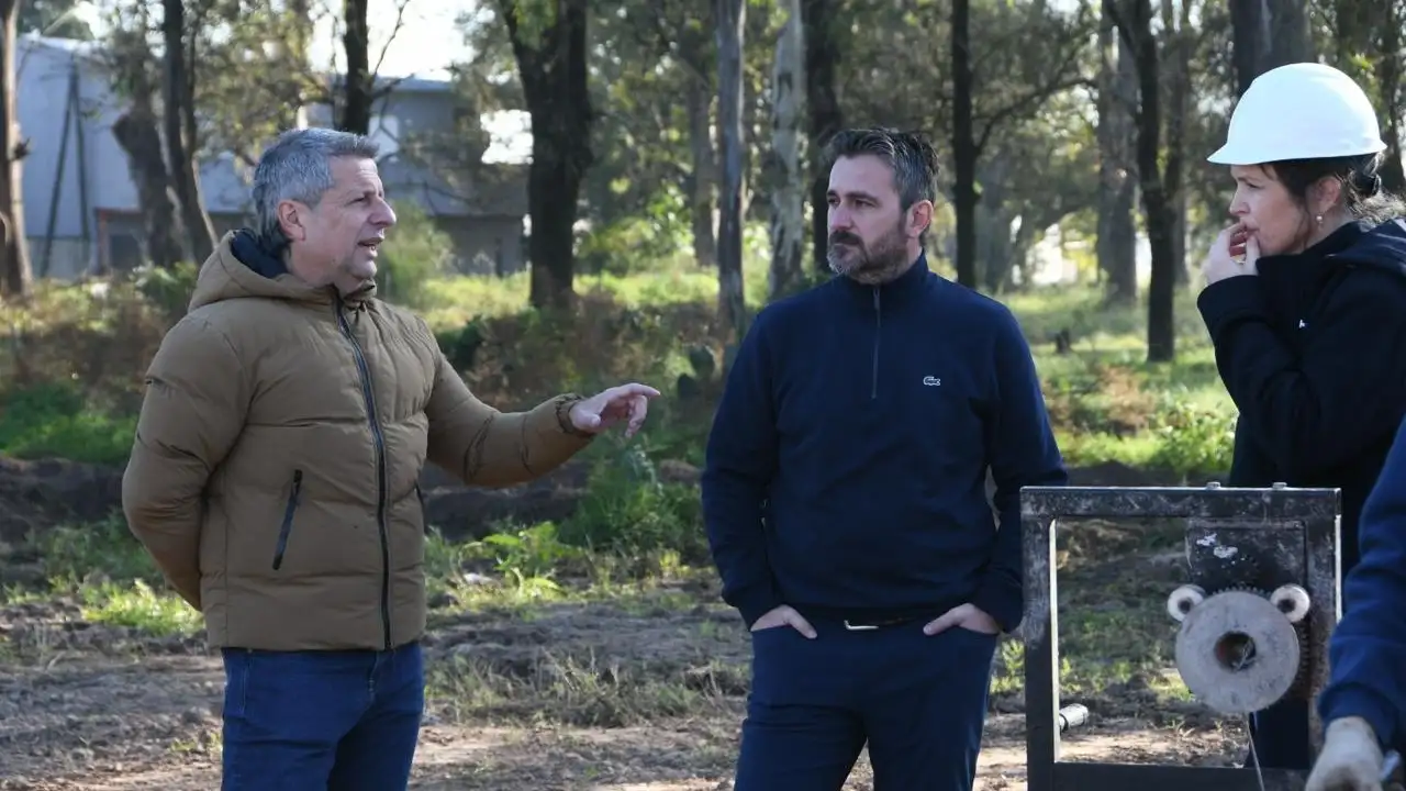 obras de pavimentación en loteo La Arbolada 2
