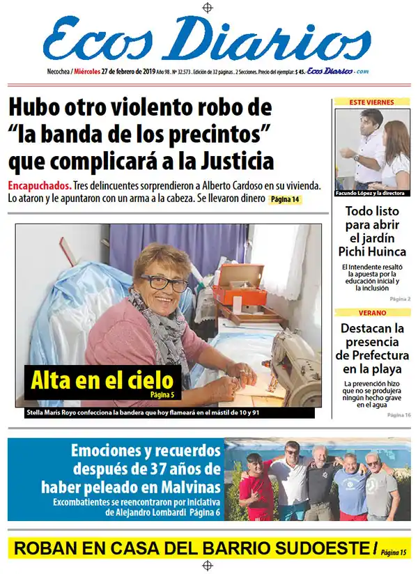 Tapa del 27 de febrero de 2019