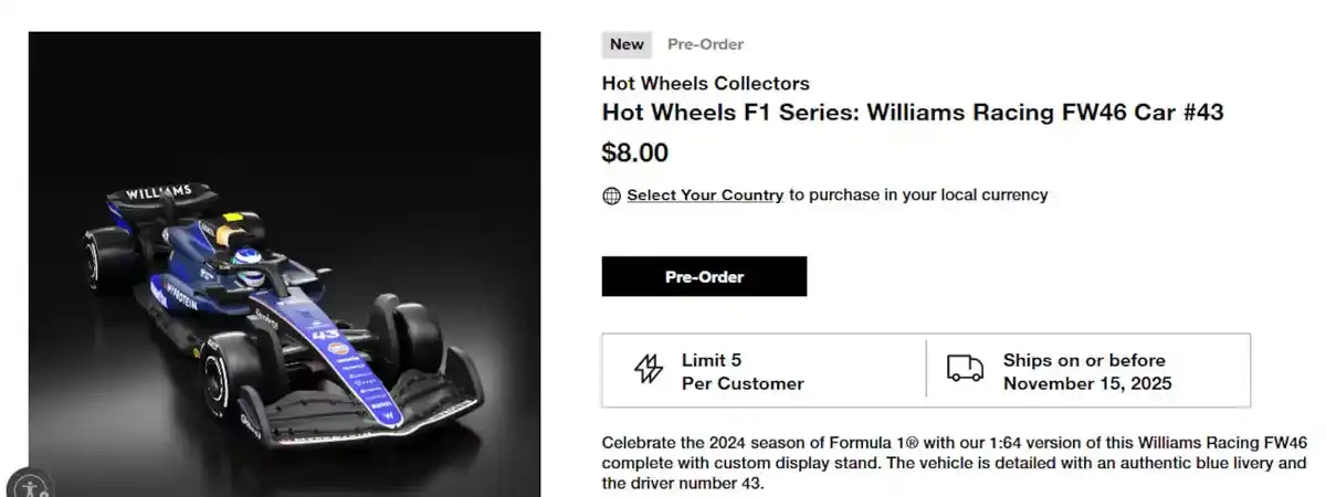 El "autito" de carreras de Franco Colapinto