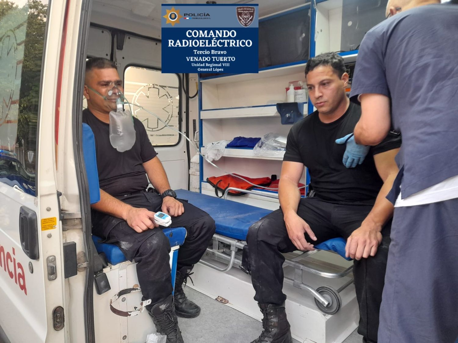 Policías incendio
