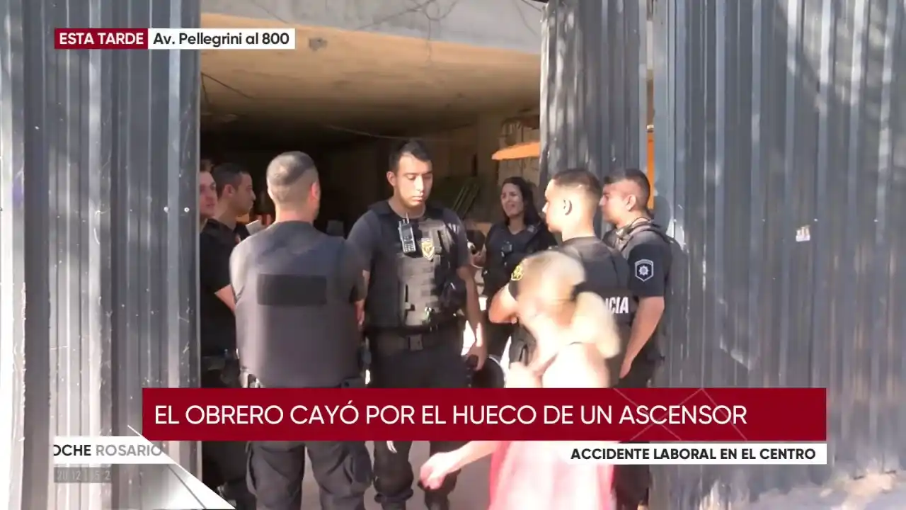 Rosario: un obrero cayó por el hueco de un ascensor