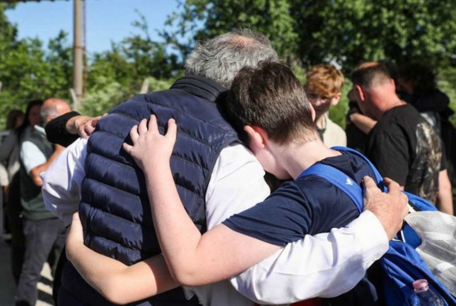 Argentinos repatriados que llegaron hoy a Ezeiza.