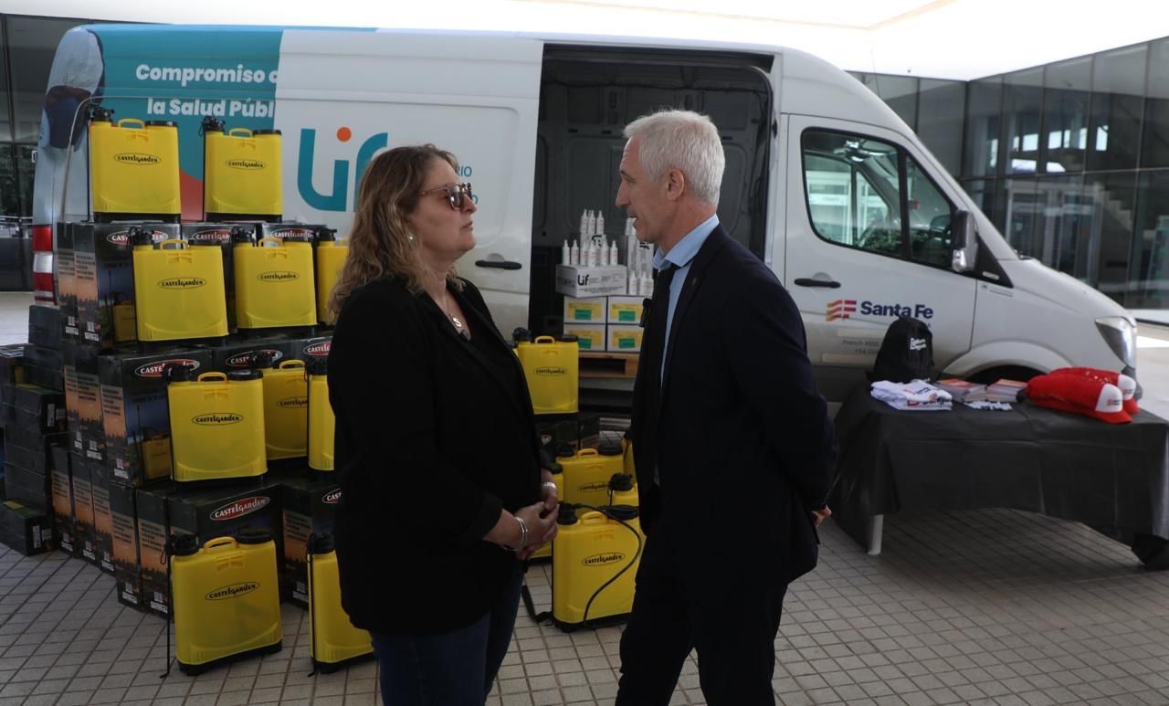 La ministra de Salud, Silvia Ciancio, en el marco en el marco de la campaña provincial.