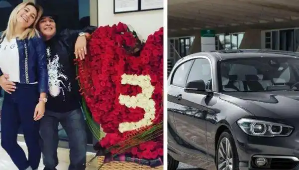 Diego le regaló un BMW negro a Rocío