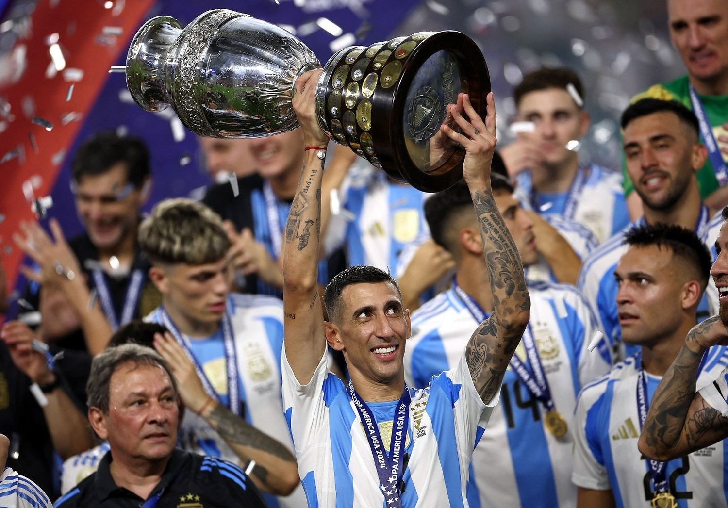 Di María se despidió de la Selección con una nueva copa. Foto: Reuters