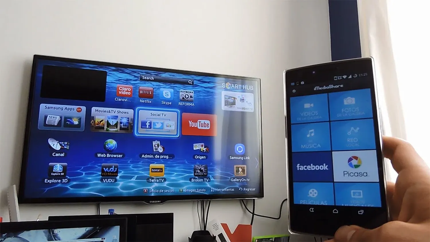 smart tv y celular