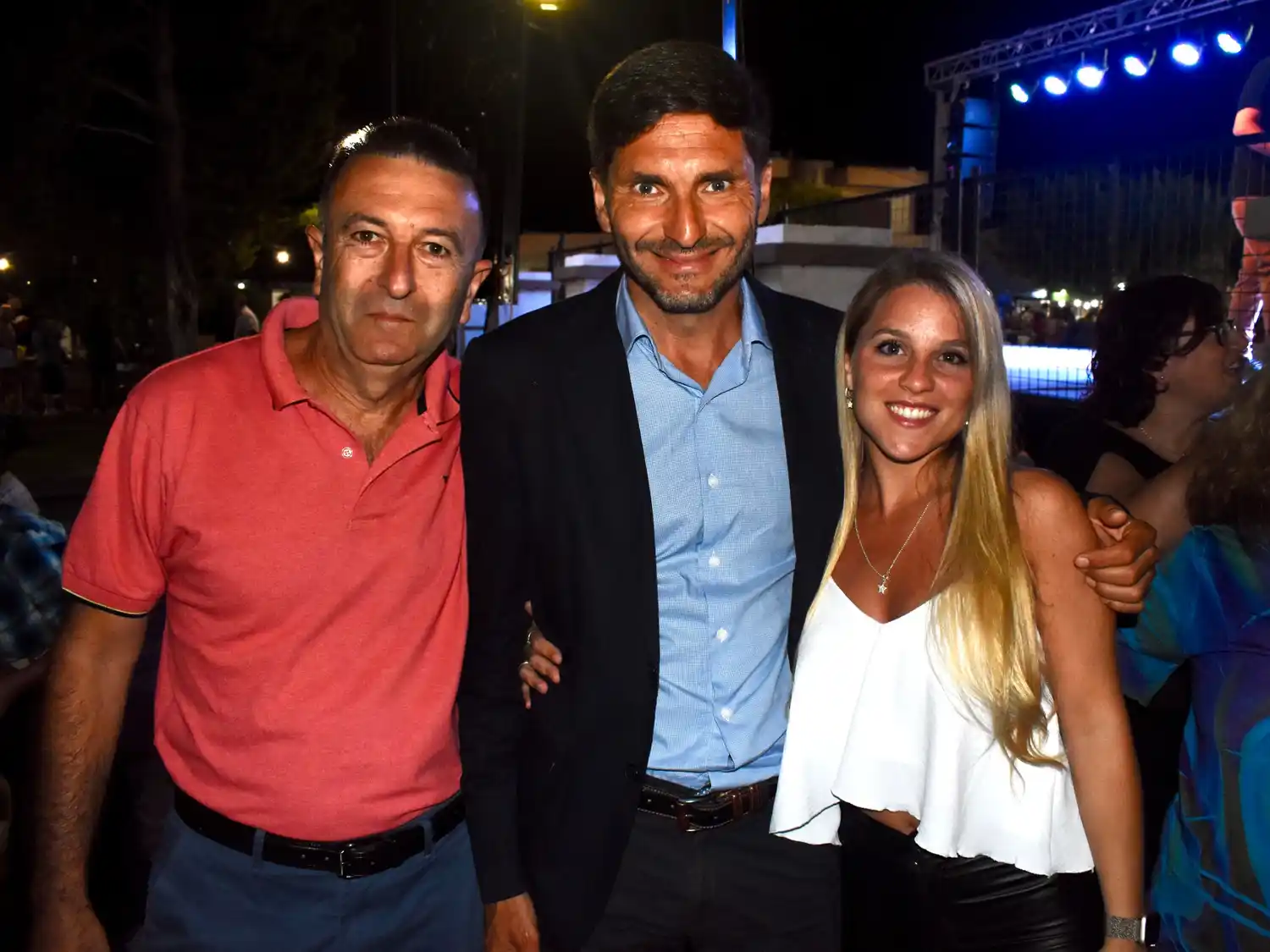 Caram con Pullaro y la candidata a vice, Mercedes Asencio