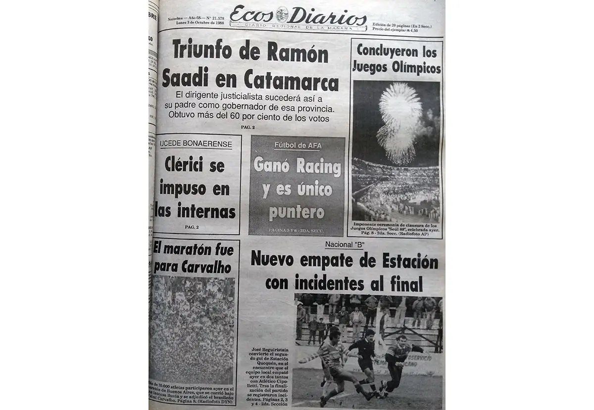 Lunes 3 de octubre de 1988