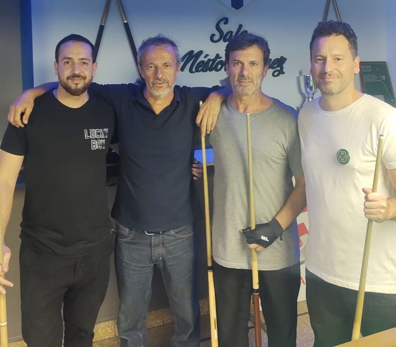 Los cuatro mejores. De izquierda a derecha: Juan Pablo Deguese Loray, Guillermo Mori, Ricardo Presa y Javier Cuestas