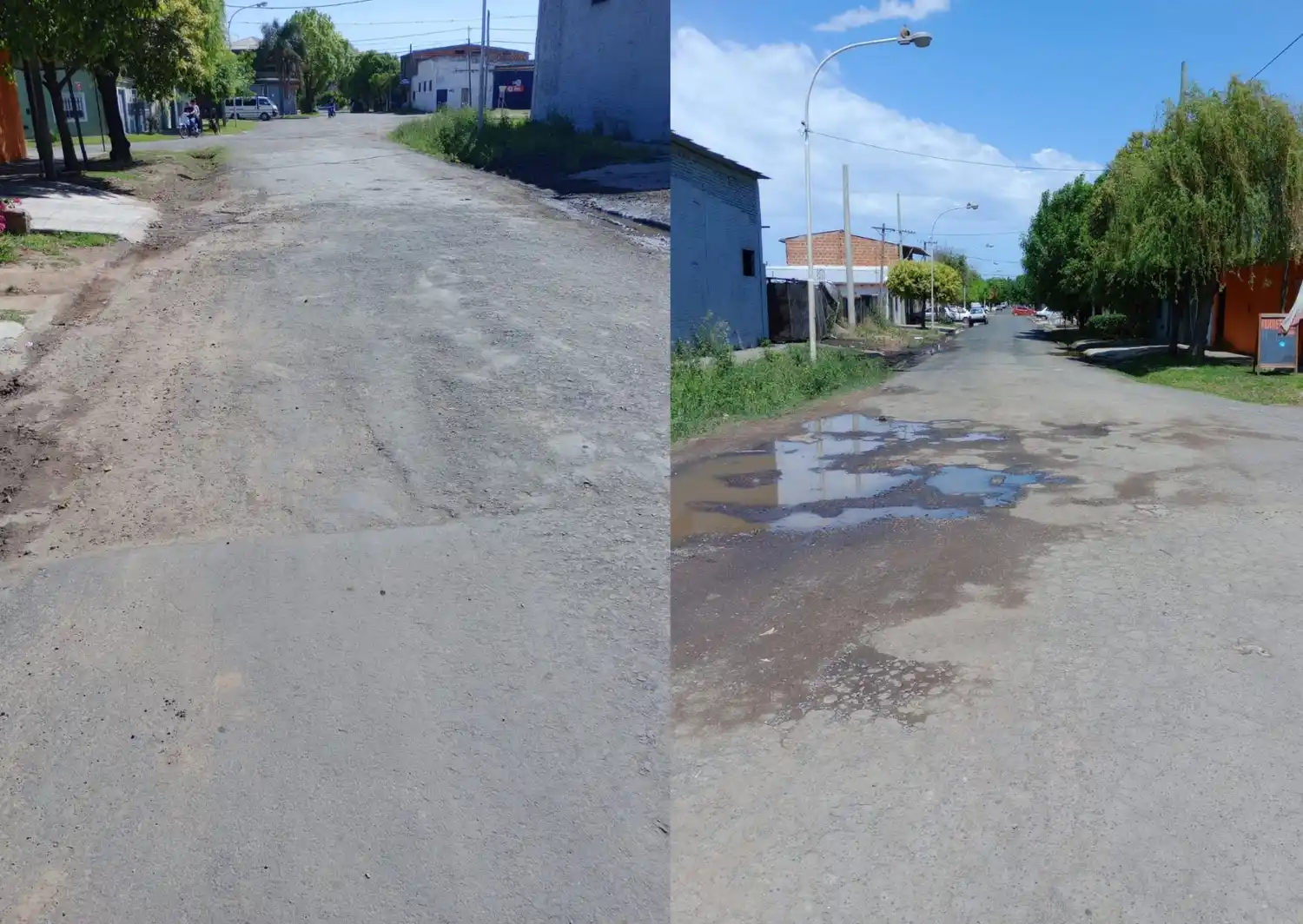 Los Aromos: Pararon la pavimentación y se fueron